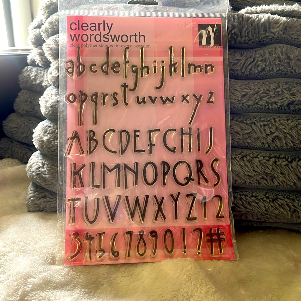 Reusable Rubber Stamp letters for Scrapbooking